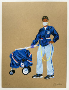 “USPS WORKER, COVID-19” by Aya Brown