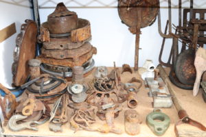 Sample of found objects in Clement’s studio